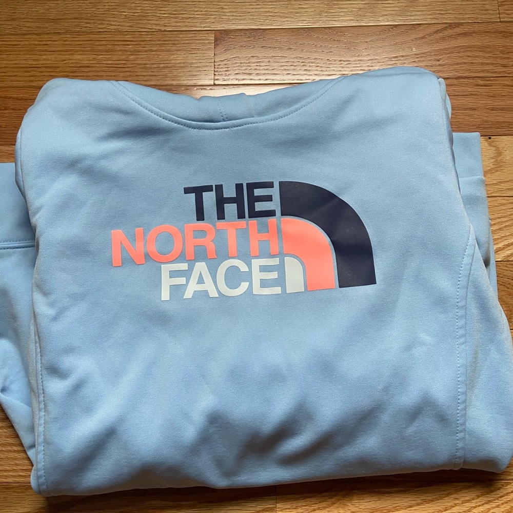 Blue north face sweatshirt